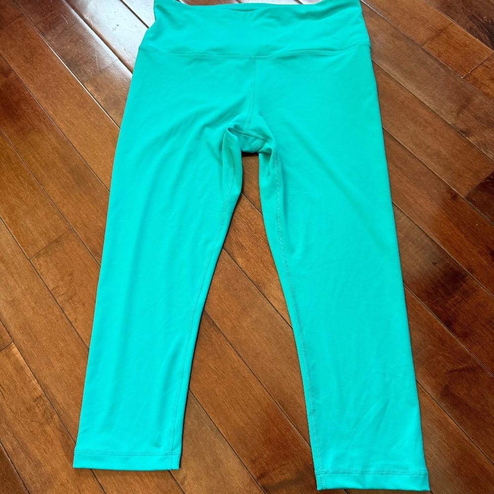 90 Degree by Reflex Women's Teal Capri Cropped Leggings, size XL - Picture 3 of 6